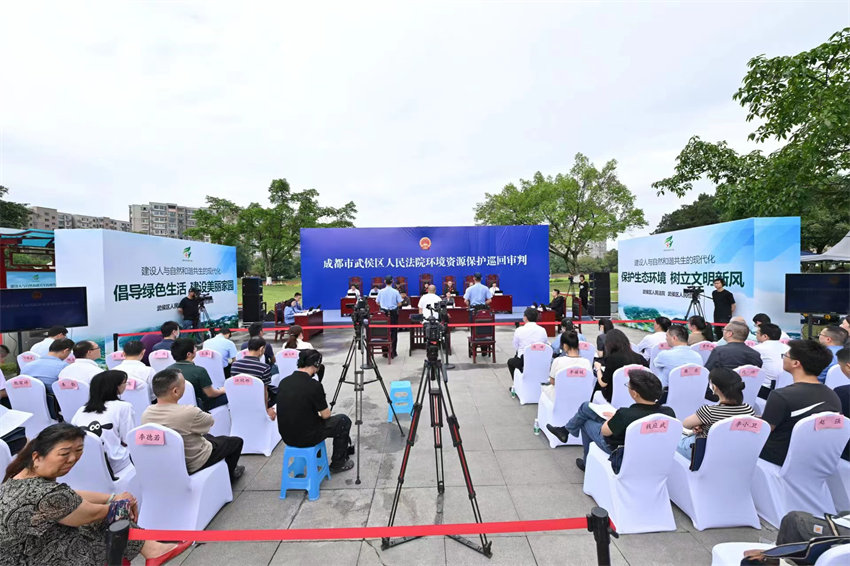 庭審現(xiàn)場。成都市武侯法院供圖