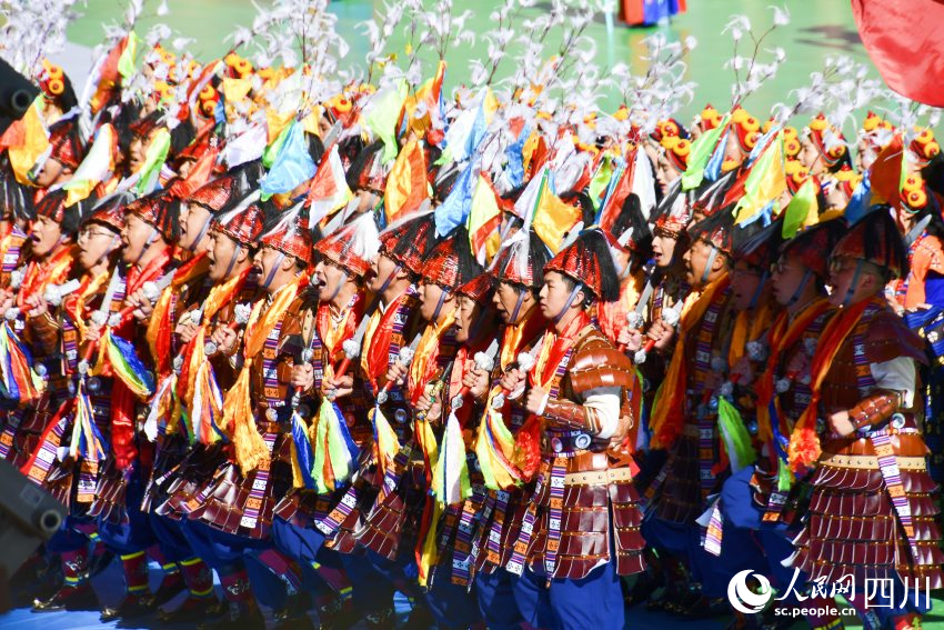 四川省阿壩藏族羌族自治州成立70周年慶祝大會(huì)現(xiàn)場(chǎng)。人民網(wǎng)記者 王洪江攝