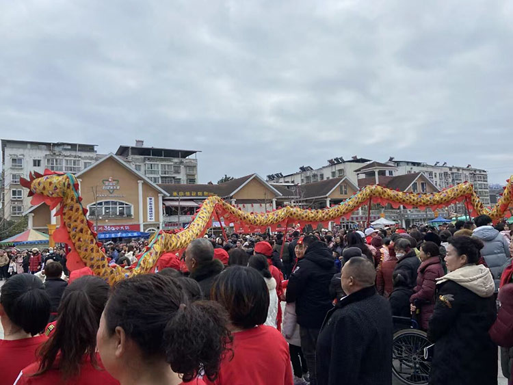 傳統(tǒng)舞龍表演。青川縣委宣傳部供圖