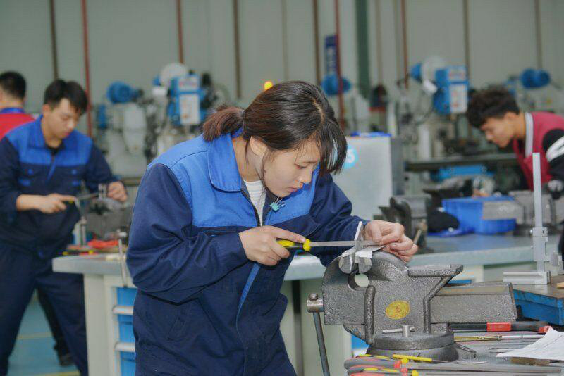 中德(成都)AHK職教培訓(xùn)中心學(xué)子正在進(jìn)行實(shí)訓(xùn)。蒲江縣委宣傳部供圖