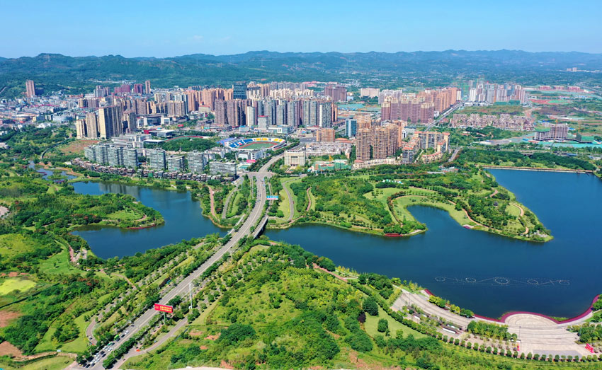 仁壽城市濕地公園。仁壽縣委宣傳部供圖