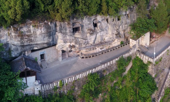 尋樂書巖景區(qū)外觀。蒼溪縣委宣傳部供圖